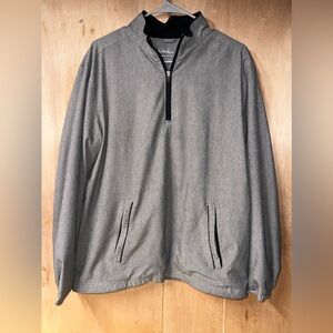 Walter Hagen Jacket Mens Small Gray Black Zip Lightweight Golf Golfer Pullover